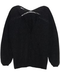 Bimba Y Lola - Mohair Wool And Lace Cardigan - Lyst