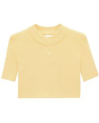 Courreges - Top Corto De Canalé - Lyst
