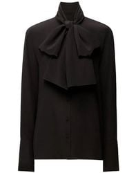 Another Tomorrow - Signature Bow Blouse - Lyst