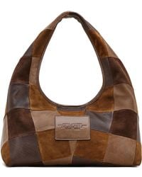 Marc Jacobs - The Suede Patchwork Sack Bag In Brown Leather - Lyst