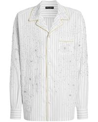 Dolce & Gabbana - Cotton And Silk Vanity Shirt With Embroidery - Lyst