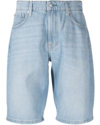 Calvin Klein - Jeans-Shorts mit Logo-Patch - Lyst