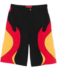 Kusikohc - Rider Flame-Print Shorts - Lyst