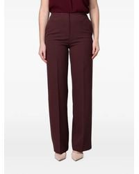 Hanita - Pressed-Crease Straight-Leg Trousers - Lyst