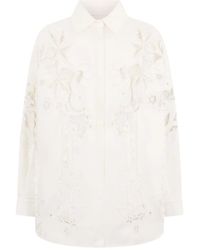 Valentino Garavani - Floral-Lace Shirt - Lyst