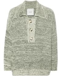 Nanushka - Mélange Wool-Blend Polo Top - Lyst