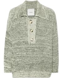 Nanushka - Mélange Wool-Blend Polo Top - Lyst