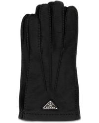Prada - Guanti Con Applicazione Logo - Lyst