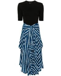 Maje - Midi-jurk Met Abstract Patroon - Lyst