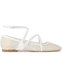 Jimmy Choo - Astoria Mesh Embellished Ballet Flats - Lyst