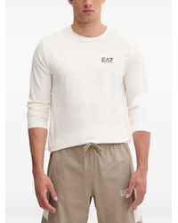 EA7 - Logo-Print Long-Sleeve T-Shirt - Lyst