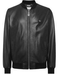 Philipp Plein - Leren Jack Met Doodskoppatroon - Lyst
