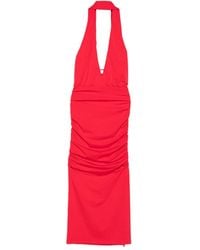 ROWEN ROSE - Vestido largo con cuello en V - Lyst