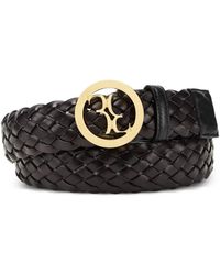 Billionaire - Braided Logo-Buckle Leather Belt - Lyst