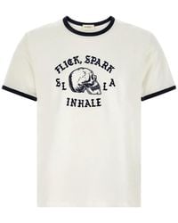 Second/Layer - Camiseta Flick, Spark, Inhale Ringer Con Calavera Estampada - Lyst
