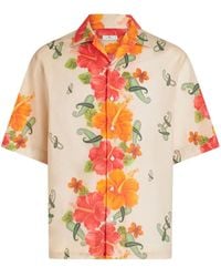 Etro - Floral-Print Cotton Shirt - Lyst