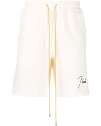 Rhude - Logo-embroidered Track Shorts - Lyst