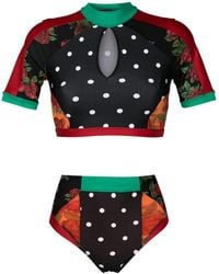 Amir Slama - Patchwork-Design Bikini Set - Lyst