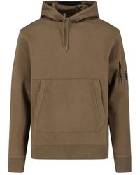 C.P. Company - Felpa Con Cappuccio E Logo - Lyst