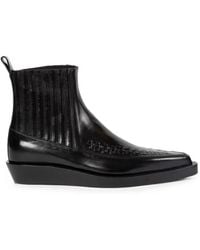 Ann Demeulemeester - Ro Woven-Detail Chelsea Boots - Lyst