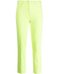 L'Agence - Halbhohe Cropped-Jeans - Lyst