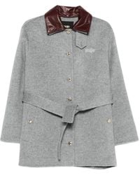 Maje - Wool-Blend Belted Coat - Lyst