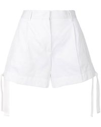 Moncler Short à détails noués - Blanc