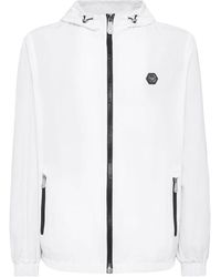 Philipp Plein - Logo-Patch Hooded Windbreaker - Lyst