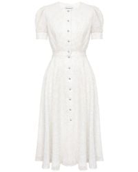 POST MERIDIEM - Buttoned Midi Dress - Lyst