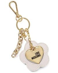 Love Moschino - Heart-Motif Flower-Frame Keyring - Lyst