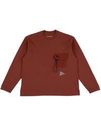 and wander - Pocket Long-Sleeve T-Shirt - Lyst
