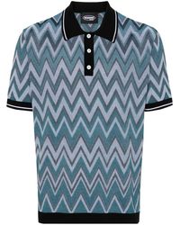 Missoni - Zigzag-woven Knitted Polo Shirt - Lyst