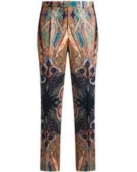 Etro - Wollen Broek Met Paisley-Print - Lyst