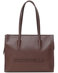Coccinelle - Medium Myrtha26 Logo-Embossed Leather Tote Bag - Lyst