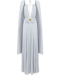 Elisabetta Franchi - Vestido largo con capa - Lyst