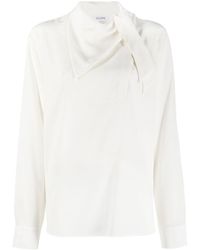 Filippa K - Scarf-Neck Silk Blouse - Lyst