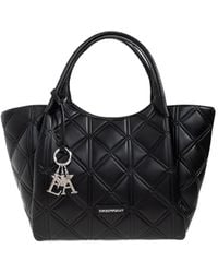 Emporio Armani - Sac Cabas Matelassé À Logo - Lyst