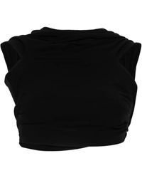CASABLANCA - Draped Cropped Top - Lyst