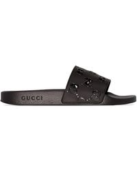 Gucci Sandales a enfiler noires GG