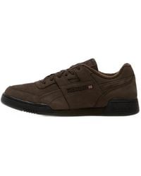 Reebok - Workout Plus Logo-Patch Low-Top Sneakers - Lyst