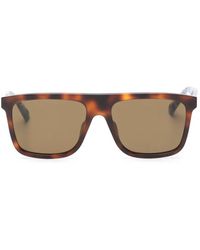 Gucci - Tortoiseshell-Effect Square-Frame Sunglasses - Lyst