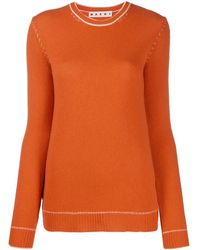Marni Sudadera con costuras en contraste - Naranja