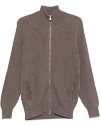 Brunello Cucinelli - Geribbeld Vest Met Rits - Lyst