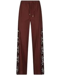 Patrizia Pepe - Lace-Insert Drawstring Trousers - Lyst