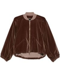 Fabiana Filippi - Velvet Zip-Up Bomber Jacket - Lyst