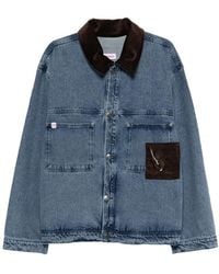 Charles Jeffrey - Denim Jacket With Corduroy Collar - Lyst