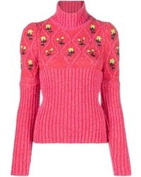 Cormio - Oma Floral-Embroidered Wool Jumper - Lyst