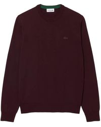 Lacoste - Logo-Patch Crew-Neck Sweater - Lyst