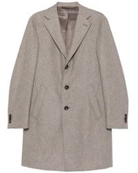 Canali - Single-Breasted Notch-Lapel Coat - Lyst