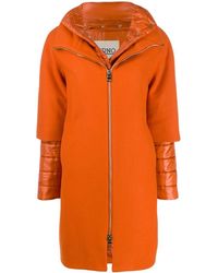 Herno Layered Zip-up Coat - Orange